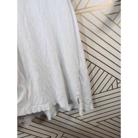 Current Elliott Women's White Distressed Tank Top Tee T Shirt muscle tank Sz 4 - Picture 4 of 6